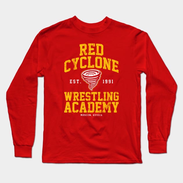 Red Cyclone Wrestling Academy Long Sleeve T-Shirt by huckblade